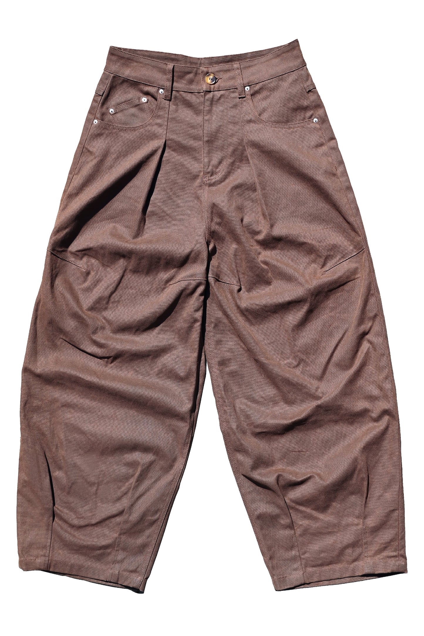SELLWOOD PLEATED TROUSERS - BROWN